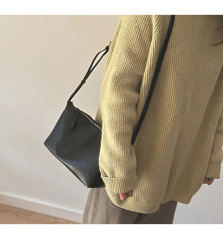 2026 New Genuine Leather Versatile Women's Small Bag Soft Cowhide Lightweight Shoulder Crossbody Bags