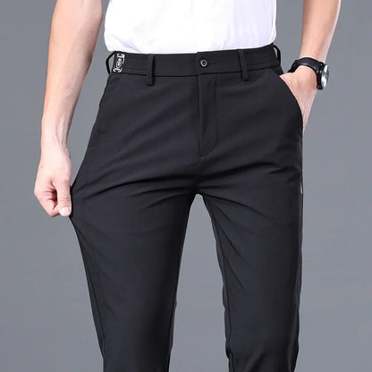 2025 Spring Summer Ultra-thin Men's Stretch Slim Straight Casual Pants High Quality Fashion Breathable Golf Sports Trousers