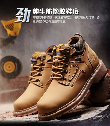Natural Cow Leather Men’s Women Boots Handmade Retro Winter Autumn Shoes Ankle Snow Boots for Men Top Quality Shoes Dropshipping