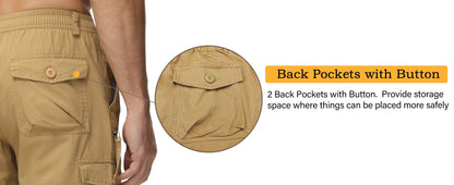Below Knee Length 3/4 Long Shorts Men's Outdoor Capri Pants Multi Pocket Summer Twill Work Cargo Pants Man