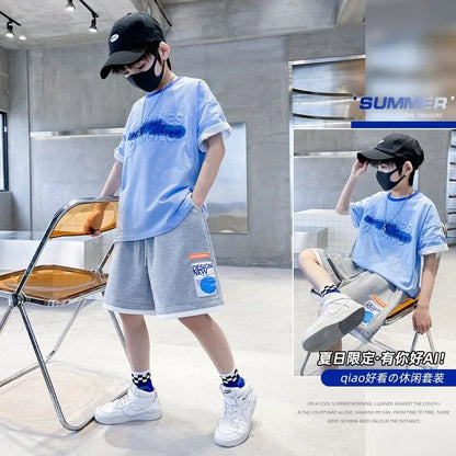 Sportswear Set Men's Children's Sets Boy Clothes From 4 Years Old Boys Clothing 7 8 2025 Cartoon Fashion Baby Summer Costumes 12
