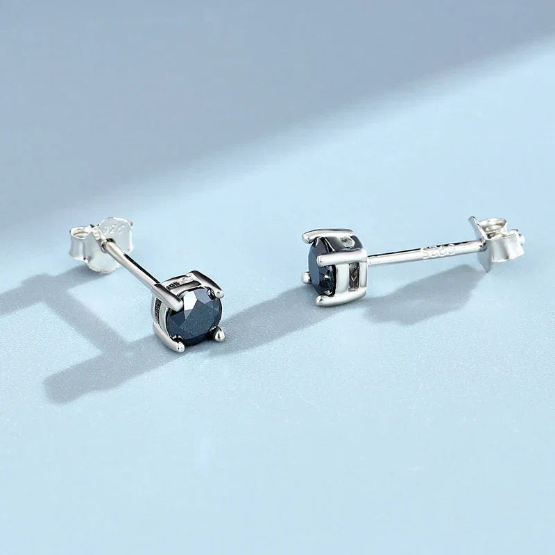 0.3-2CT Colorful Moissanite Studs Earrings for Women Sparkling Diamond Jewelry Certified 100% 925 Sterling Silver Earring