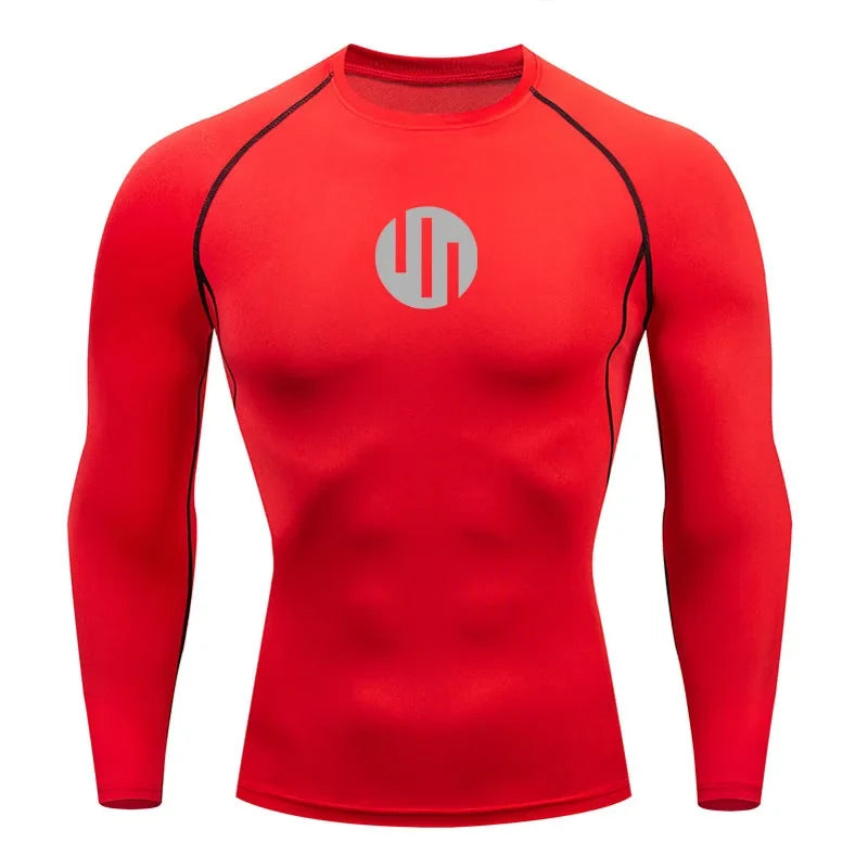 Running Men's Compression Long sleeve T-Shirt Gym Sports underwear Quick-drying Sweat-Wicking Sunscreen Second Skin Workout Men