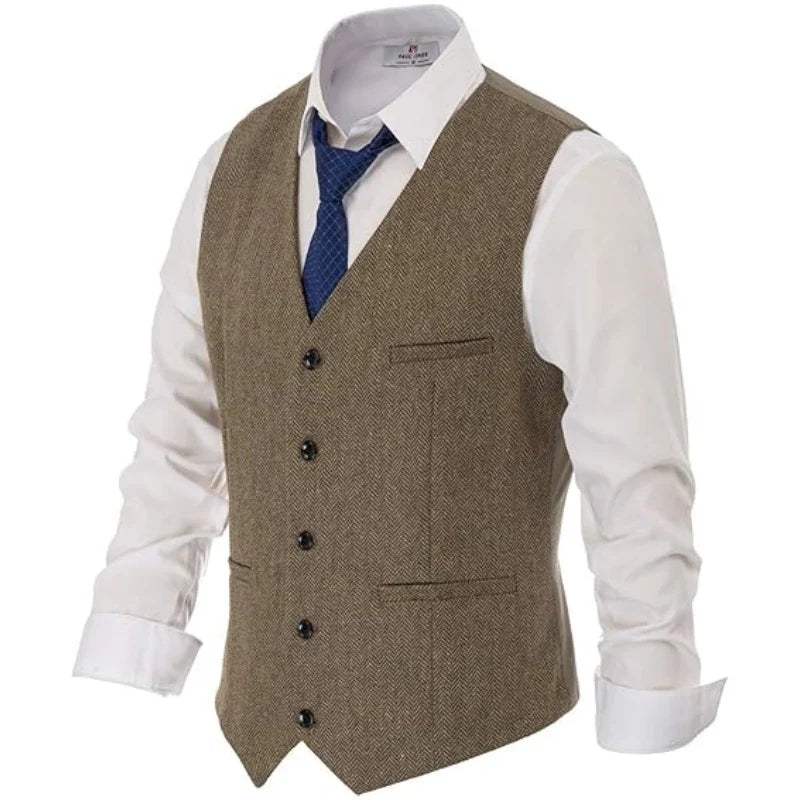 Men Vest Green Suede Velvet With Collar Single Breasted Waistcoat For Wedding Banquet Party Business Work Casual Daily Men Vest