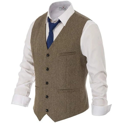 Men Vest Green Suede Velvet With Collar Single Breasted Waistcoat For Wedding Banquet Party Business Work Casual Daily Men Vest