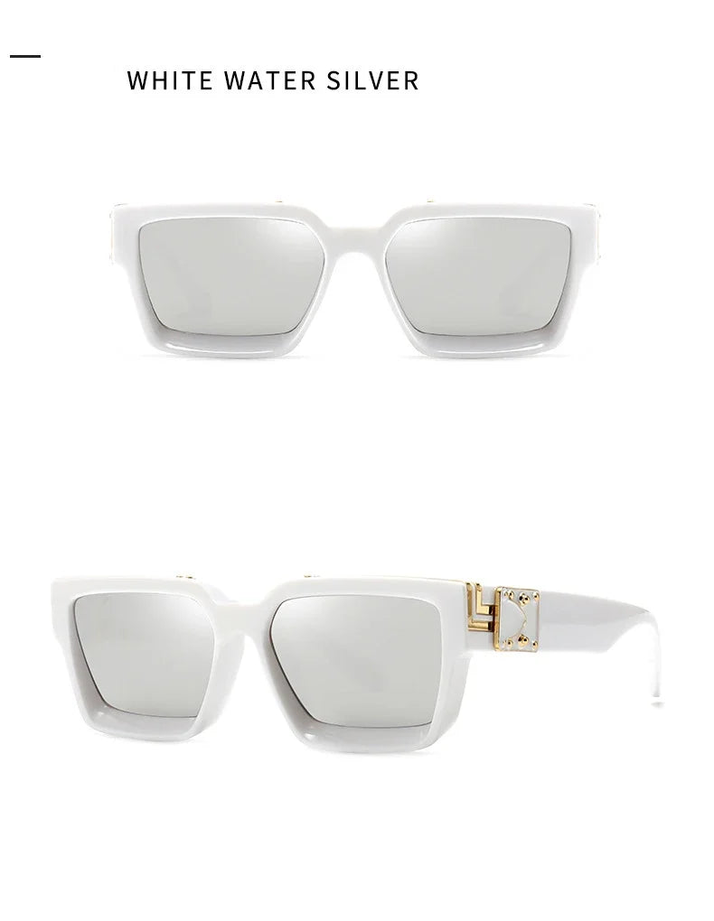 Cycling Brand Rectangle Sunglasses Men Women Luxury Shades Retro Square Sun Glasses Eyewear Trend Punk Eyeglasses For Male