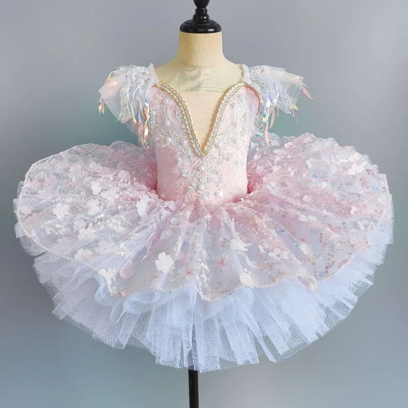 Princess Performance Fairy Tutu Kids Clothes Ballet Leotards for Girls Dress Stage Costumes Dance Wear Summer Children Clothing