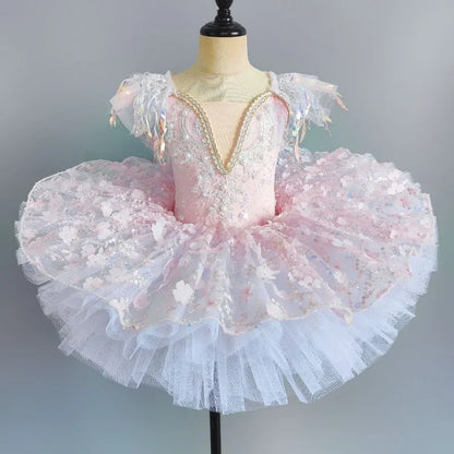Princess Performance Fairy Tutu Kids Clothes Ballet Leotards for Girls Dress Stage Costumes Dance Wear Summer Children Clothing