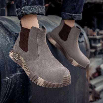 steel toe work boots for men industrial construction work protection shoes anti smash anti puncture safety shoes without laces