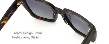 Trend Square Polarized Sunglasses Women Uv400 Protection Shade Ultra Light Acetate Fashion Sun Glasses ZS6217