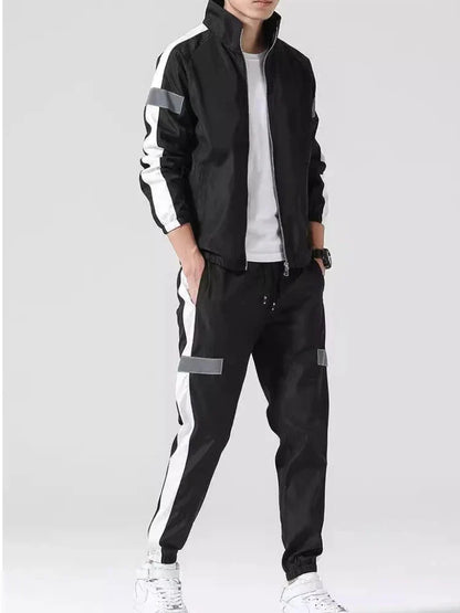 Sports Suit Men's Spring and Autumn Casual Running Sportswear Cardigan Casual Sweater Three-piece Suit