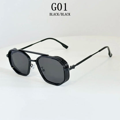 Vintage New Square Sunglass Men Fashion Steampunk Sunglasses Women 2025 Retro Glasses Gafas De Sol Hombre Lunette Soleil Femme