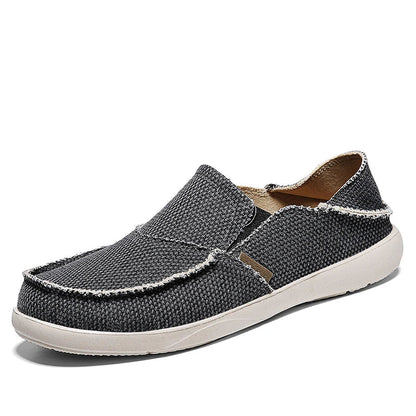2024 Summer Men Canvas Shoes Espadrilles Breathable Casual Shoes Men Loafers Comfortable Ultralight Lazy Boat Shoes Big Size 47