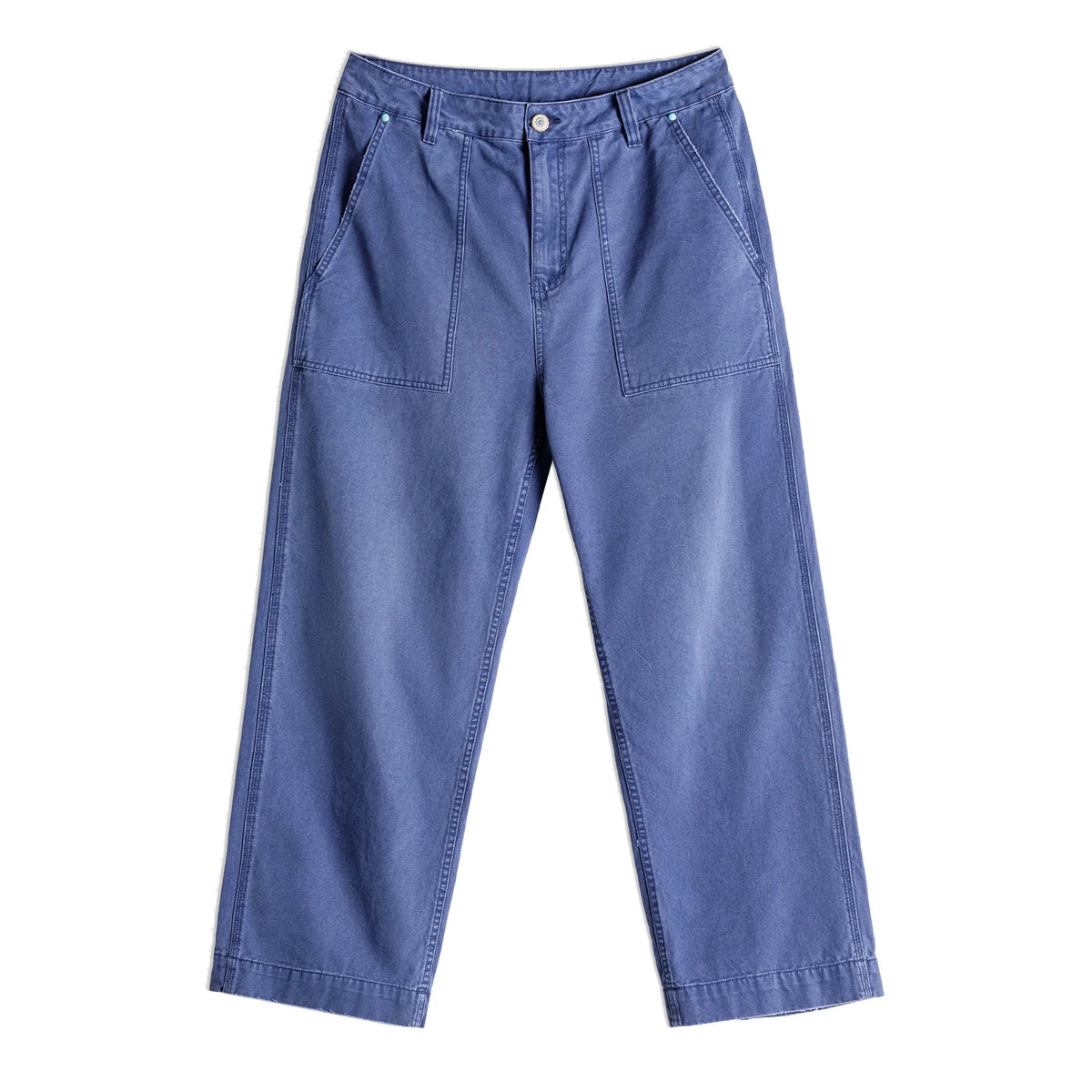 Men‘s Vintage Washed Denim Jeans Blue Cotton Canvas Workwear Zipper Pants Loose Fit Casual Trousers for Spring and Autum