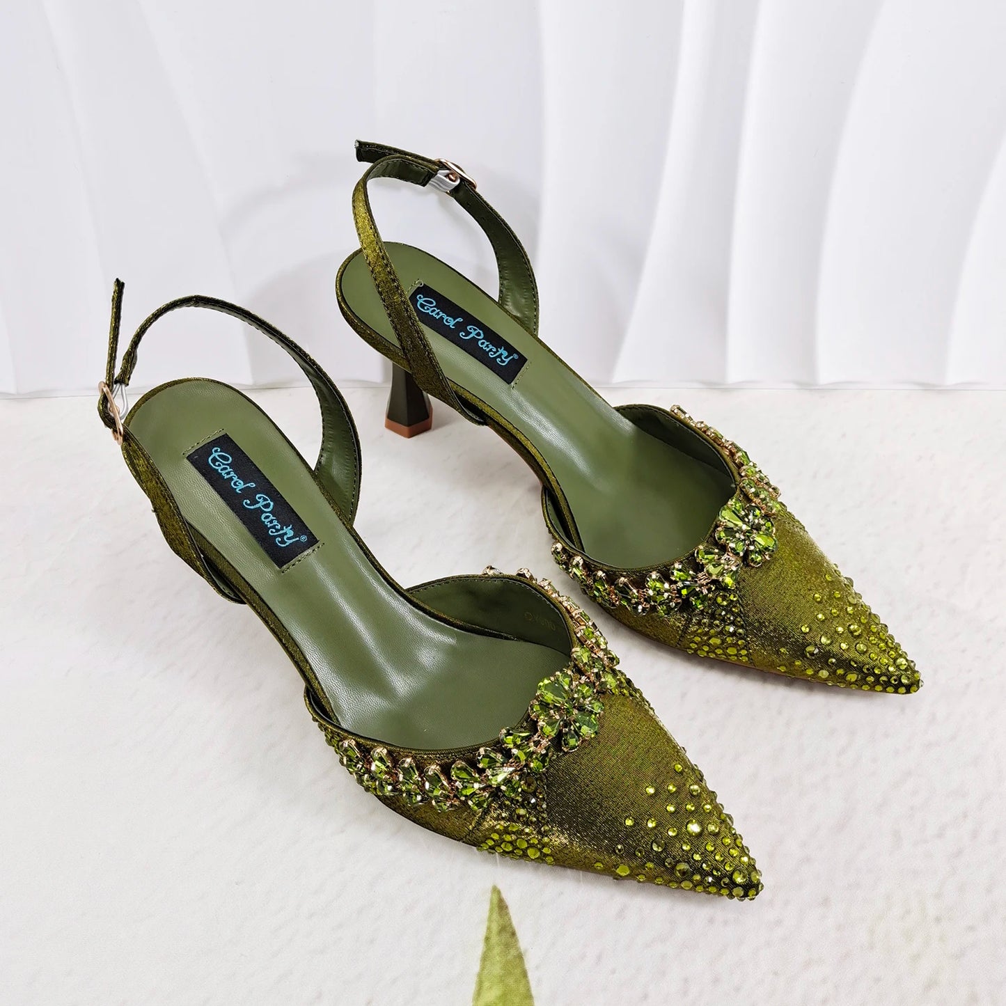 Italian Design Slip-on High Heels and Matching Three-Dimensional Bag Nigeria Party Pointed Shoes with Bag or a Pair of Shoes