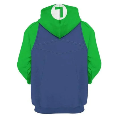 Men's Super Bros Pullovers Sweatshirt For Adult 3D Printed Casual Hooded Christmas Halloween Costume Outfits Man Anime Hoodie