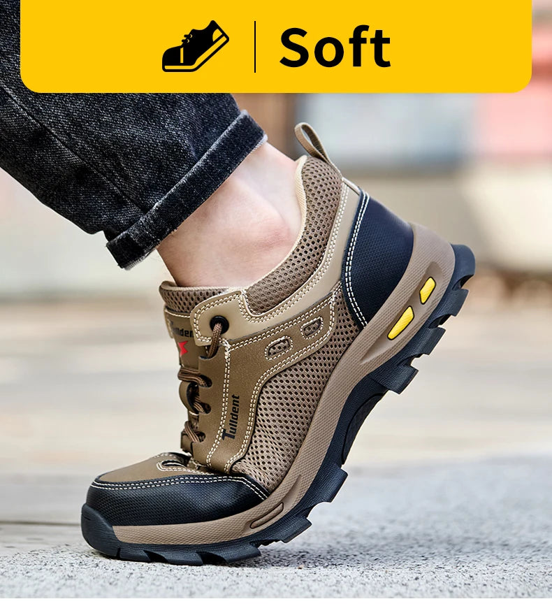 New Men's Shoes Summer Work Safety Shoes, Men's Anti Piercing Work Shoes, Protective Shoes, Safety Boots