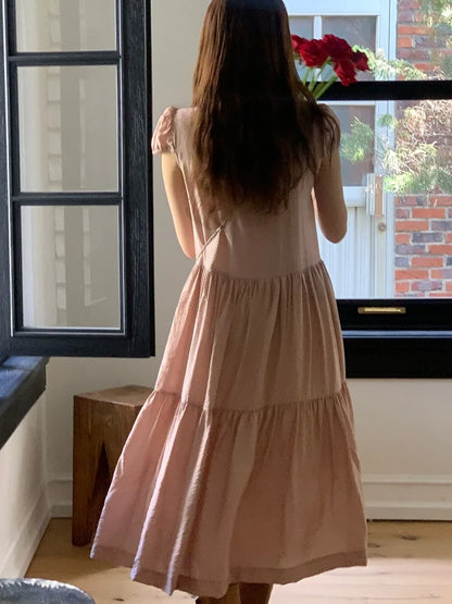 Spring 2025 Chic A-Line Dr Korean Sle Long Svel Women's Faionable Gown Ele Personali Commute Suitable Dr