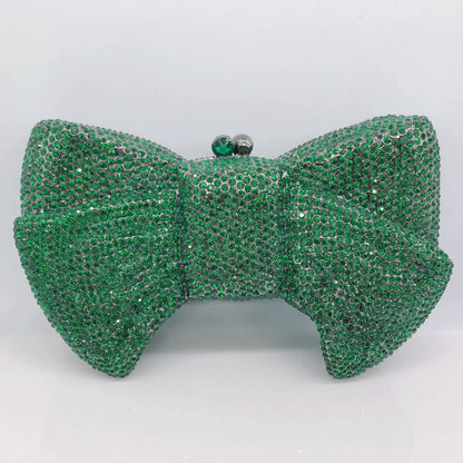 Bow Hollow out Crystal Banquet Wedding Party Dress Bag Rhinestone Luxury Designer Handbag Stone Elegant Bow Clutch Purse Bag