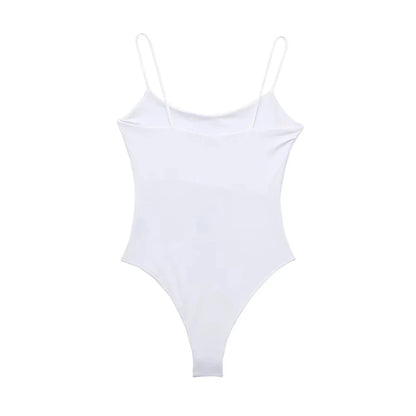 Skinny Bodysuits for Women, Backless, Thin Straps, Snap-button, Female Playsuits, Sexy Fashion