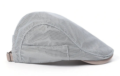 Summer Mens Hats Breathable Mesh Newsboy Caps Outdoor Baker Boy Boinas Cabbie Hat Fashion Driving Flat Cap For Women