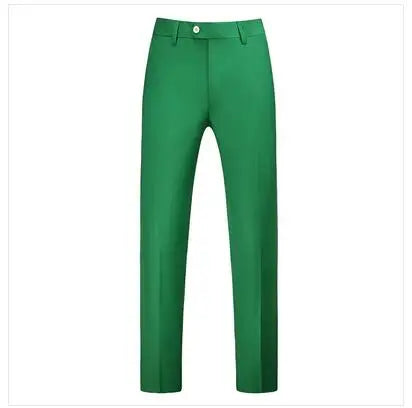 New Men Solid Colour Formal Suit Pants Black / Red / Royal Blue Homme Wedding Office Social Slim Fit Trousers