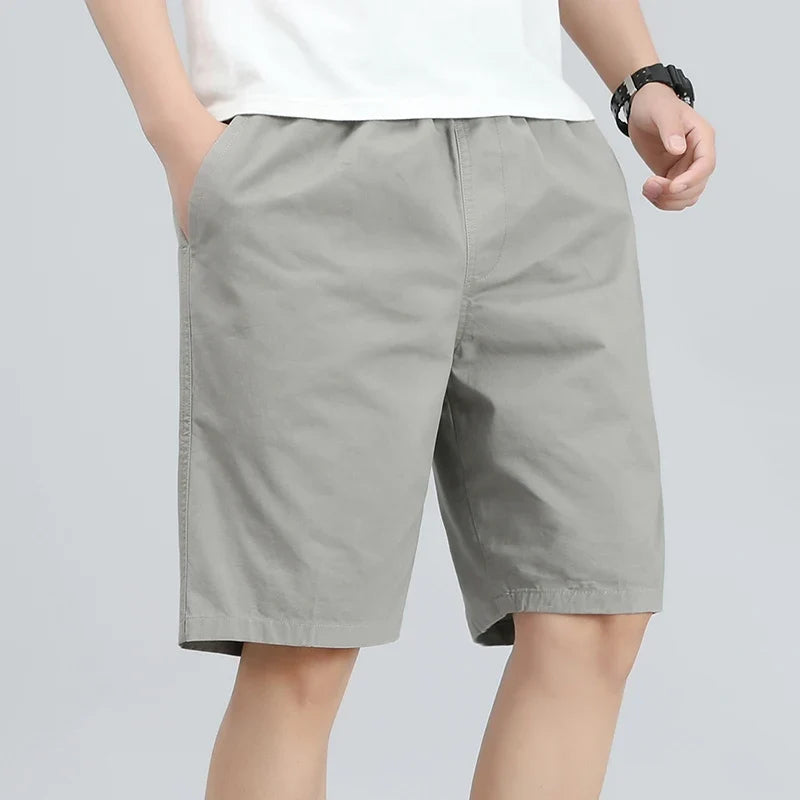 Mens Work Cargo Cotton Shorts Summer Casual Shorts Baggy Sports Gym Work Shorts Wide Leg