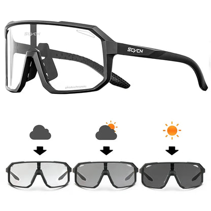 Photochromic Sports Sunglasses Cycling Glasses for Men Mountain MTB Bike Road Bicycle Cycle Goggles UV400 Women Driving