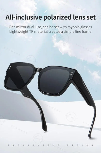Brand Oversized Frame Cover Optical Glasses Trend Fit Over Sunglasses For Men Women Polarized TR-90 Anti-Glare UV400 Eyewear