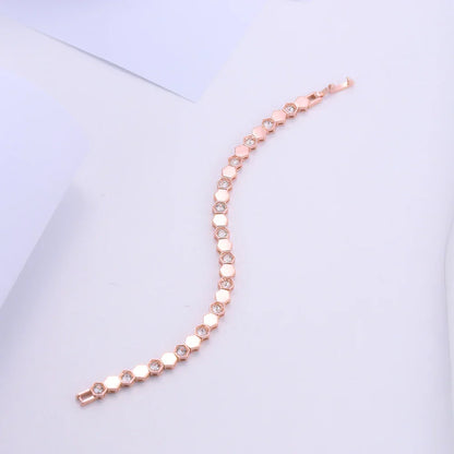 Jewelry Embellished with Premium Swarovski Crystals Bracelet  for Women Quality Brass with 18K White Gold Plated