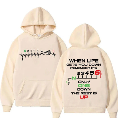 New 1N23456 Motorcycle Gear Biker Heartbeat Hoodies For Women Men Autumn And Winter Casual Sports Ladies Hoodie Tops