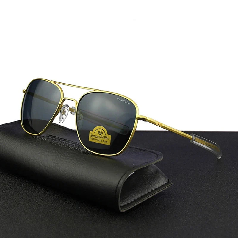 RE Pilot Sunglasses Men Top Quality Brand Designer AGX Tempered Glass Lens AO Sun Glasses Male