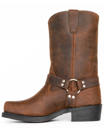 Retro Cowboy Mid Calf Western Pu Leather Man Slip on Shoes Winter Knight Booties Plus Size 39-48 Zapatos Hombre Chelsea Men