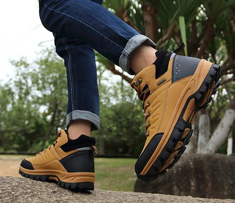 New Winter Men Boots Fur Warm Snow Boots Men Winter Boots Work Shoes Men waterproof Ankle Boots Outdoor Men's Sneakers Footwear