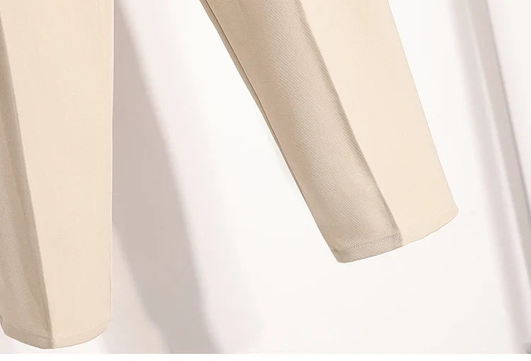 Plus Size Pants Woman 2026 Spring Autumn New Arrival High Waist Suit Pants High Quality Korean Style Straight Trousers
