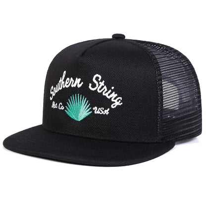 Unisex SOUTHERN STRING Embroidery Hip-hop Net Hats Spring Summer Outdoor Adjustable Casual Baseball Caps Sunscreen Hat Cap