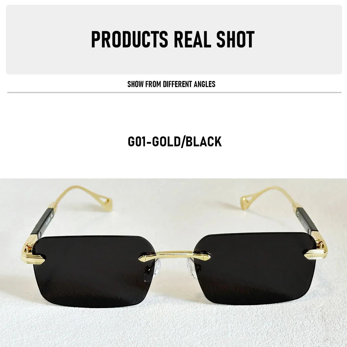 Rimless Sunglasses Women Trendy 2026 Metal Square Sunglass Men Luxury Fashion Glasses Vintage Dropshipping Lunette Soleil Femme