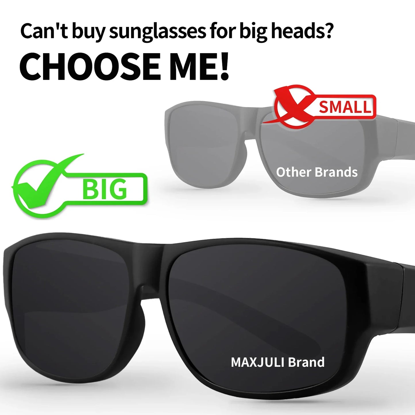 Polarized Sunglasses for Men Women Fit Over Glasses  Wraparound Sunglasses gafas de sol hombre lentes de sol 8239
