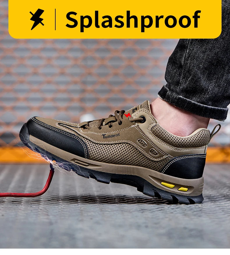 New Men's Shoes Summer Work Safety Shoes, Men's Anti Piercing Work Shoes, Protective Shoes, Safety Boots