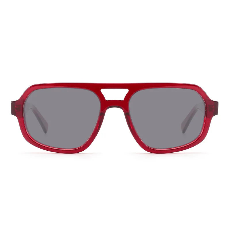 Fashion Double Beam Acetate Polarized Women Sunglasses Man High Quality UV400 Sun Glasses Outdoor Driving Fishing Pilot Eyewear