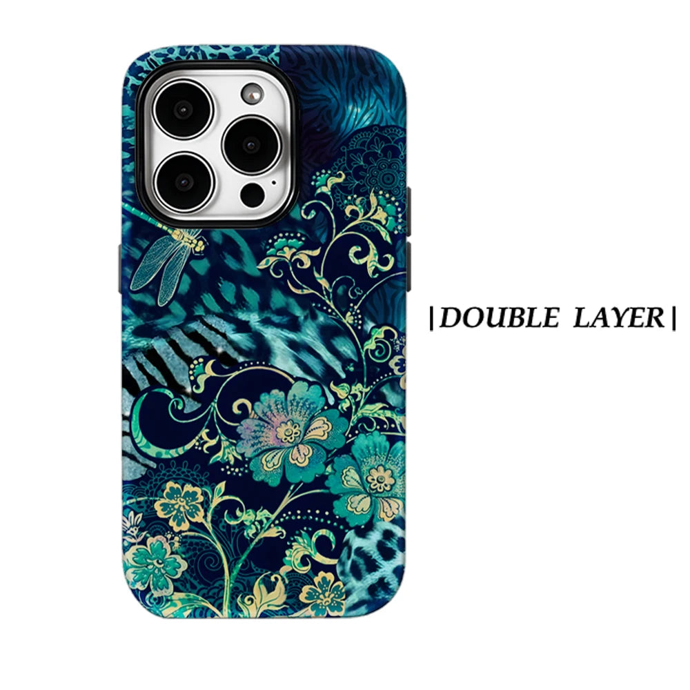 Jungle Dragonfly for Magnetic Phone Case for IPhone 17 16 15 14 13 Pro Max Plus Single Double-layer Tough Case
