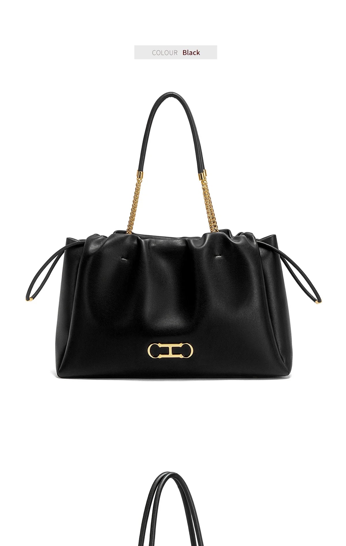Fashion Classic Luxury Design Women's New Shoulder Bag Commuter Large Capacity Drawstring Design Bag