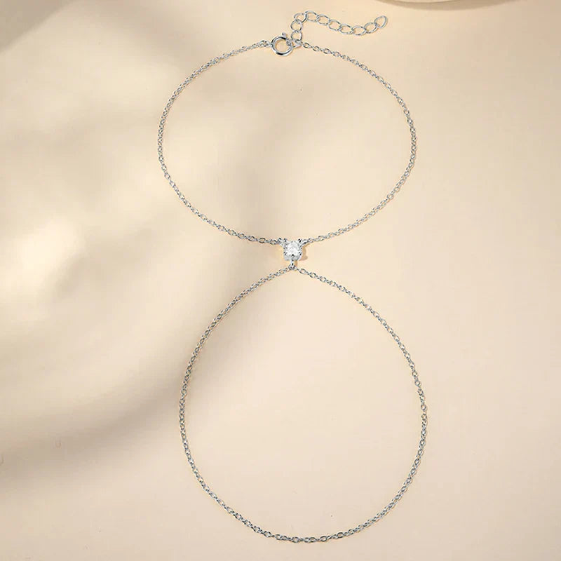 4mm Moissanite Ring Bracelet for Women Elegant S925 Sterling Silver Adjustable Chain Lab Diamond Jewelry Birthday Gifts