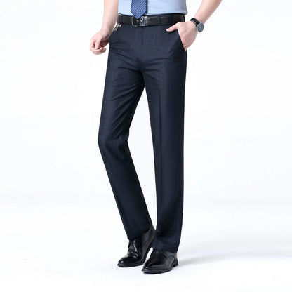Brand New High-end Men's Wool Pants -Wool Blend Thin Fabric for Summer,Business Formal Dress Pants,Wool Blend Trousers