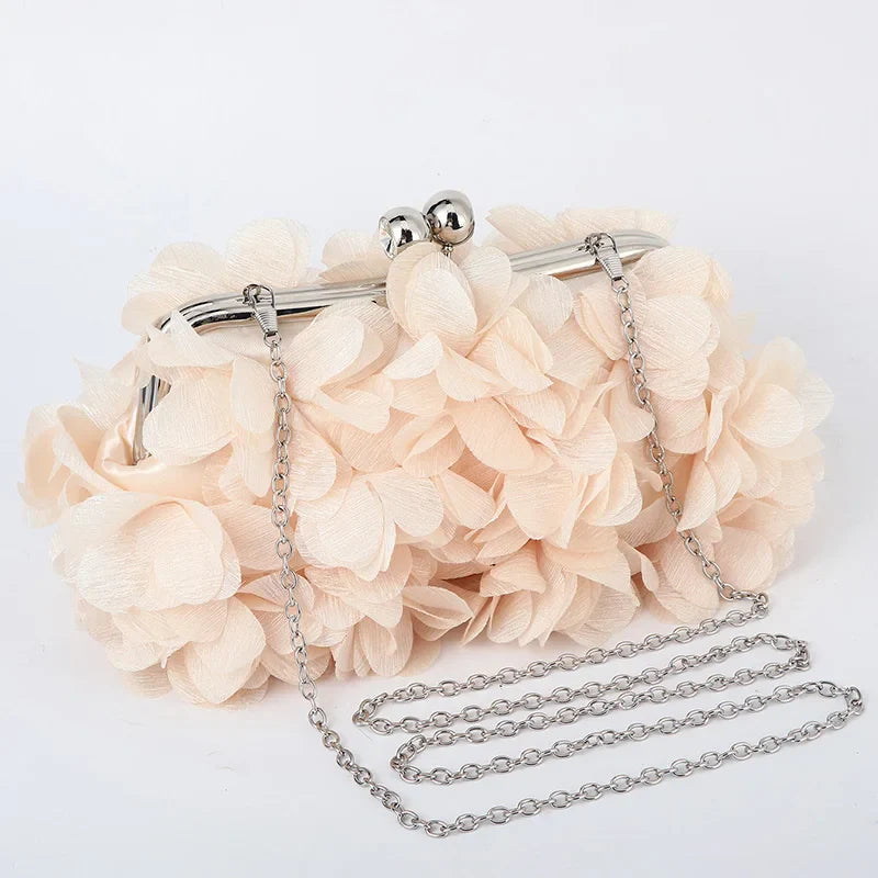 Flower Dinner Purse Designer Floral Chain Crossbody Bride Handbag Clutches Woman Petal Evening Party Clutch Wedding Dress Bag