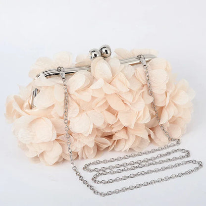 Flower Dinner Purse Designer Floral Chain Crossbody Bride Handbag Clutches Woman Petal Evening Party Clutch Wedding Dress Bag