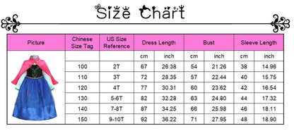 2026 Kids Princess Costume Girls Elsa Anna Dress Carnival Cosplay Snow White Aurora Moana Rapunzel Mermaid Belle Party Outfits