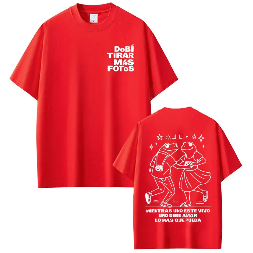 Rapper Bad Bunny Debi Tirar Mas Fotos DTMF Merch Women's T-shirt Men's Clothing Harajuku T-shirt Casual Short Sleeve T-shirts