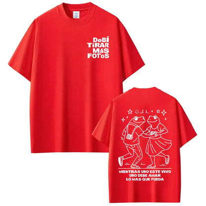 Rapper Bad Bunny Debi Tirar Mas Fotos DTMF Merch Women's T-shirt Men's Clothing Harajuku T-shirt Casual Short Sleeve T-shirts