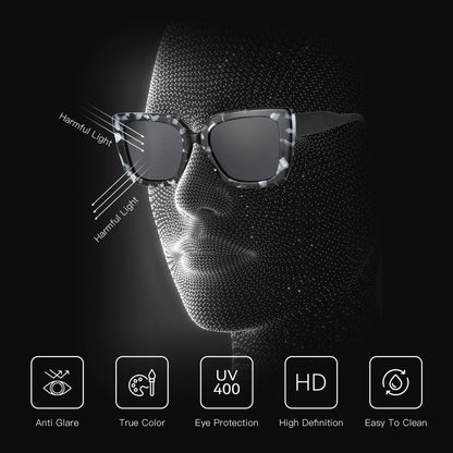 2026 New Square Polarized Sunglasses Women Thick Frame UV400 Protection Acetate Sun Glasses for Ladies Shopping Gift
